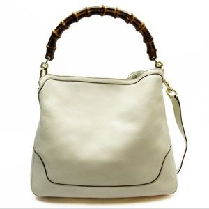 Used GUCCI handbag. Bamboo, ivory, leather SKU 282315